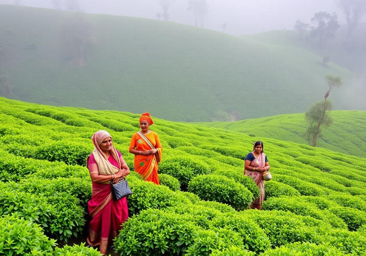 Tea pickers in the Nuwara Eliya hills